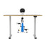 Artiss Under Desk Exercise Bike with 140cm Automatic Standing Desk Magnetic Resistance Oak