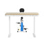 Artiss Under Desk Folding X-Bike with 120cm Automatic Standing Desk Magnetic Resistance Oak