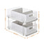 Artiss Under Sink Organizer 2 Tier Pull Out Drawer with Removable Baskets & Divider White