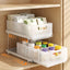 Artiss Under Sink Organizer 2 Tier Pull Out Drawer with Removable Baskets & Divider White