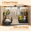 Artiss Under Sink Organizer Storage L Shape 1 Pull Out Drawers Kitchen Cabinet Shelf