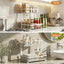 Artiss Under Sink Organizer Storage with 2 Slide Out Drawers 5 Adjustable Height Bathroom Kitchen Cabinet