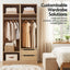 Artiss Wardrobe Clothes Closet Storage Organizer Shelf Pine