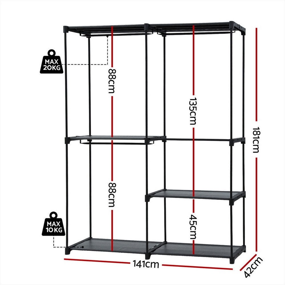 Artiss Wardrobe Clothes Rack Closet 181cm