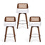 Artiss Wooden Bar Stools Set of 3 Swivel Kitchen Counter Stool Chair 60cm Seat Height