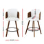 Artiss Wooden Bar Stools Swivel Kitchen Counter Stool Chair 58cm Seat Height