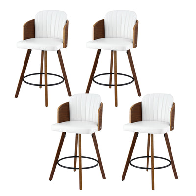 Artiss Wooden Bar Stools Swivel Kitchen Counter Stool Chair 58cm Seat Height