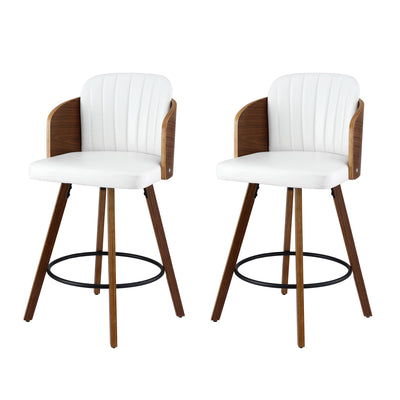 Artiss Wooden Bar Stools Swivel Kitchen Counter Stool Chair 58cm Seat Height
