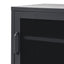 ArtissIn Bedside Table Mesh Door Cabinet - Black