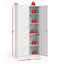 Astiss 180cm Steel Locker Cabinet Mental Storage 4 Adjustable Shelves