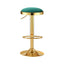 2x Artiss Bar Stools Kitchen Dining Chairs Velvet Padded Stool Green