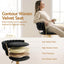 Artiss 2x Bar Stools Gas Lift Adjustable Velvet Woven Backrest Vivien Black