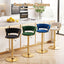 Artiss 4x Bar Stools Gas Lift Adjustable Velvet Woven Backrest Vivien Black