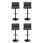 Artiss 4x Bar Stools Gas Lift Leather Padded Grey