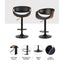 Artiss 2x Bar Stools Gas Lift Leather w/Armrest