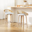 Artiss 2x Bar Stools Swivel Dining Chairs Low Back Counter Seat PU Cushion
