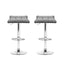 Artiss 2x Bar Stools Linen Padded Gas Lift
