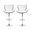 Artiss 2x Bar Stools Gas Lift Leather Seat White