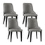 Artiss Dining Chairs Set of 4 Linen Fabric Grey
