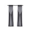 Artiss 2X 132x160cm Blockout Sheer Curtains Charcoal