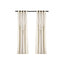 Artiss 2X 132x213cm Blockout Sheer Curtains Beige