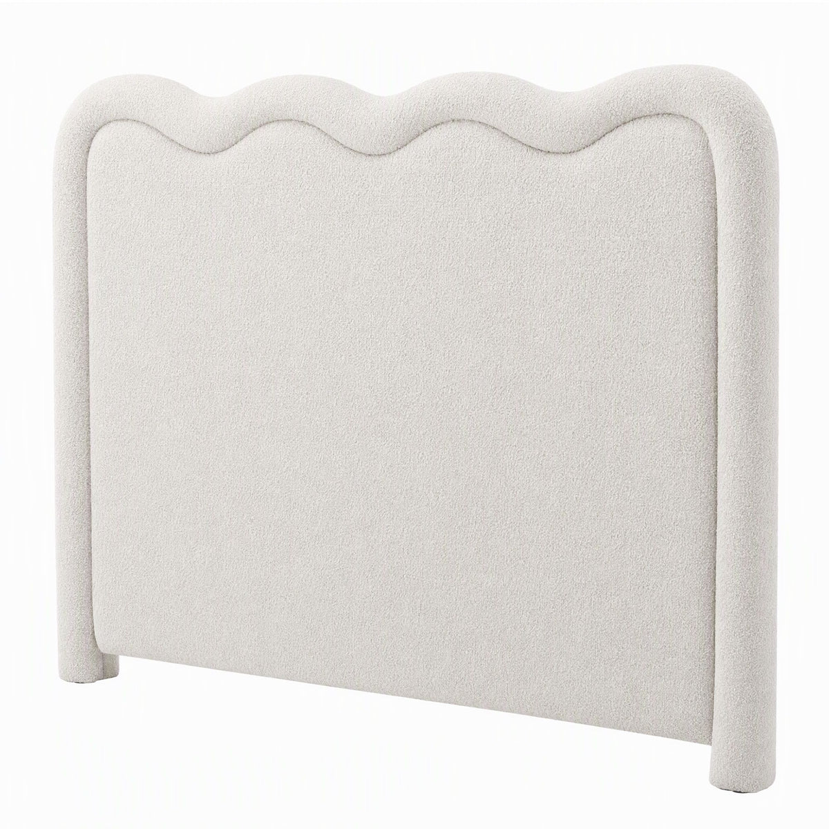 Artiss Boucle Bed Head Queen Size Upholstered Wavy Headboard Beige