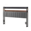 Artiss King Headboard Charging Station Storage LED Light Grey Upholstered