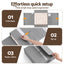 Artiss Bed Sheet Organisers Box Set 4Pcs Storage King Size Bedding Foldable Grey