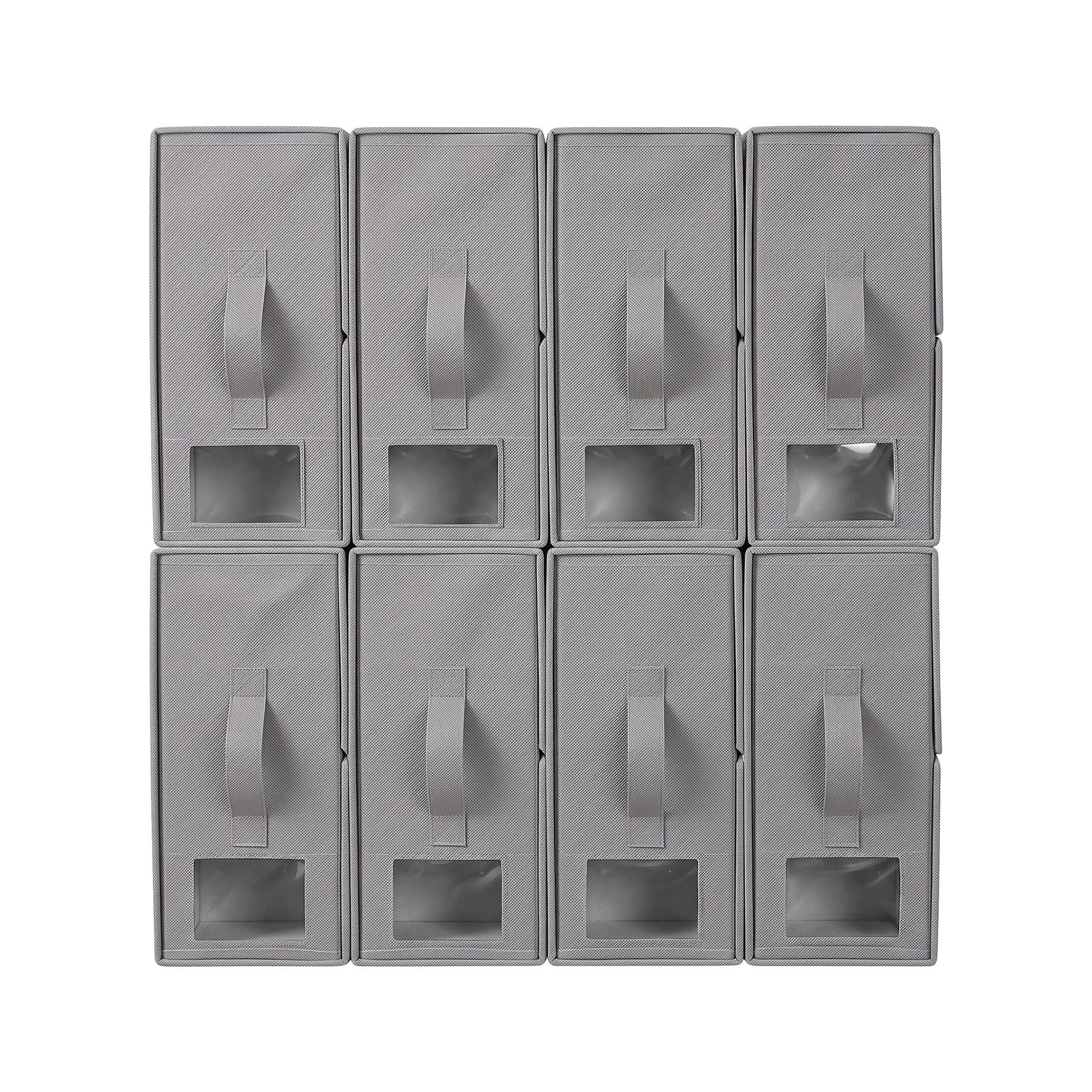 Artiss Bed Sheet Organisers Box Set 8Pcs Storage King Size Bedding Foldable Grey