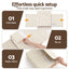 Artiss Bed Sheet Organisers Box 4Pcs Storage King Size Bedding Foldable Beige
