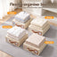 Artiss Bed Sheet Organisers Box 8Pcs Storage King Size Bedding Foldable Beige