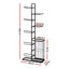 Everfit Ball Storage Rack Sports Equipment Organizer 7-Tier with Basket for Garage Gym Black