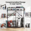 Everfit Sports Equipment Organizer Rack Multi Garage Storage for Golf Bag 174cm