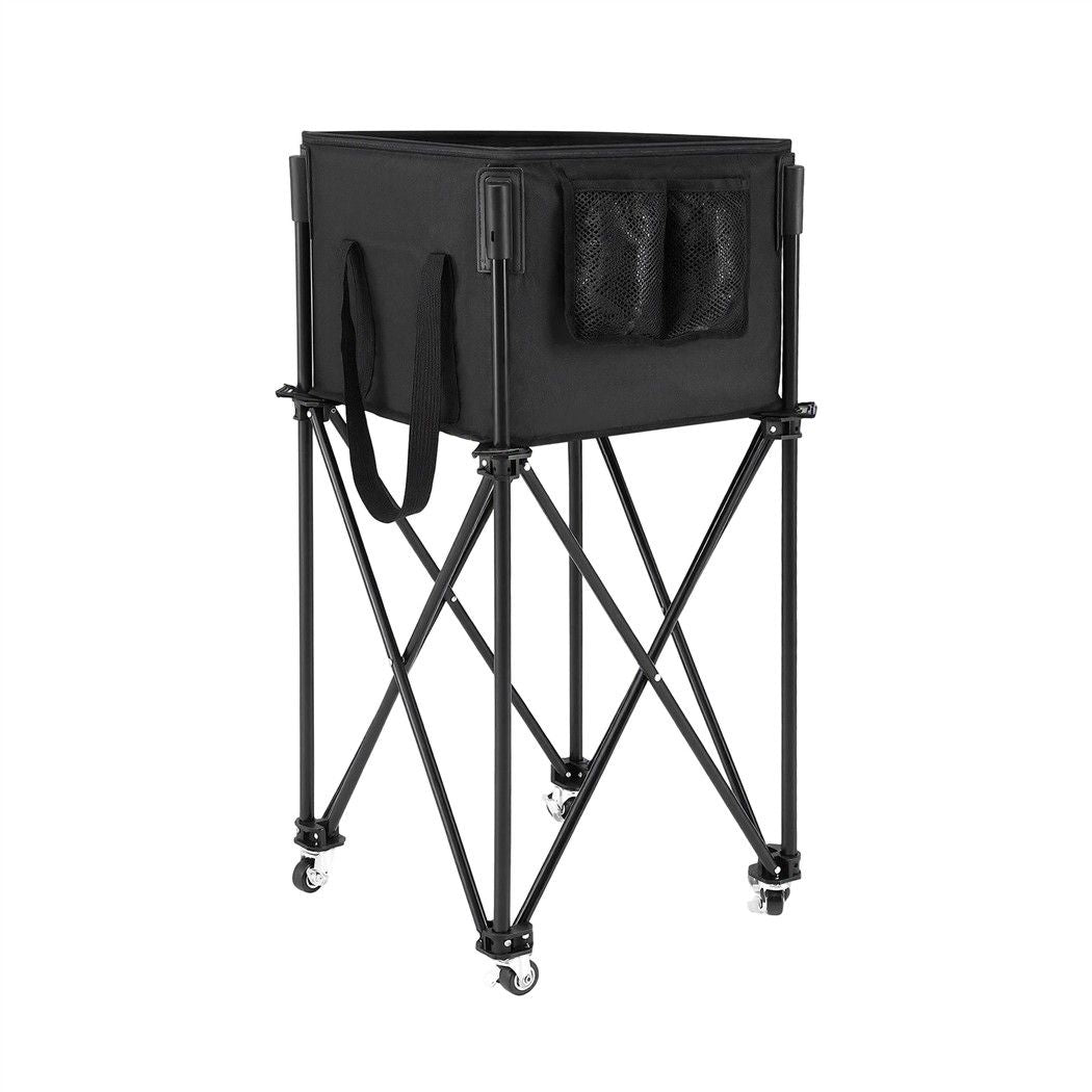 Everfit Foldable Tennis Hopper Stand with Wheels Holds Up to 150 Balls