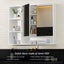 Cefito Bathroom Mirror Cabinet 100CM Vanity Medicine Wall Mounted Storage White
