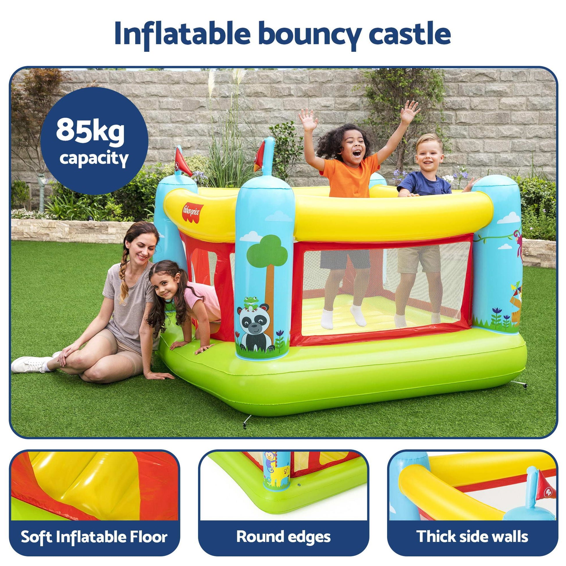 Bestway Kids Inflatable Jumping Castle Trampoline House 173cmx175cmx135cm