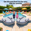 Bestway Shark Ride-On Pool Float Toy Floaties for Kids 45kg Capacity Grey
