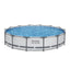 Bestway 427CM Swimming Pools Steel Above Ground Round Backyard Pool Set White