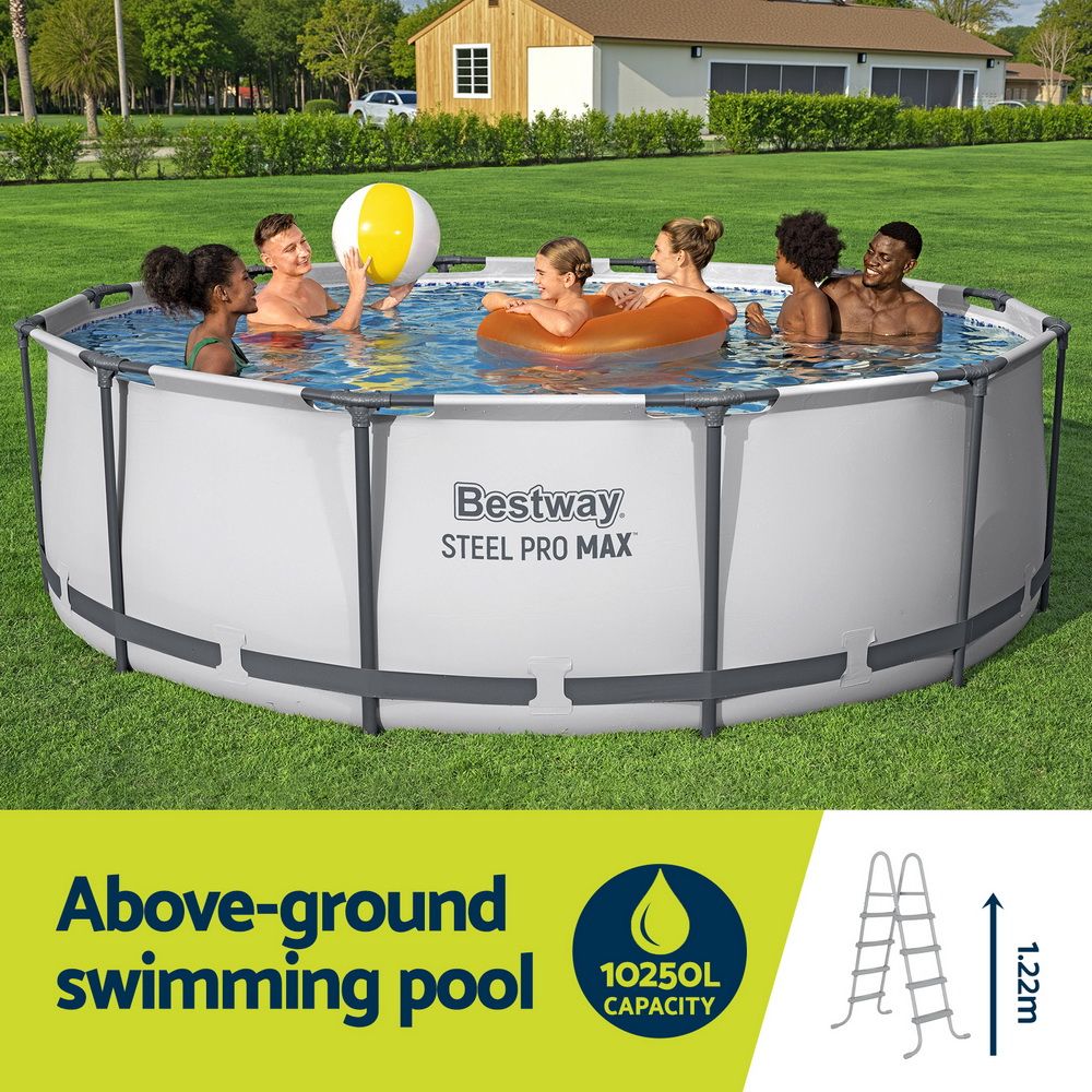Bestway 366cm Swimming Pool Above Ground Pools Round Filter Pump Cover Ladder
