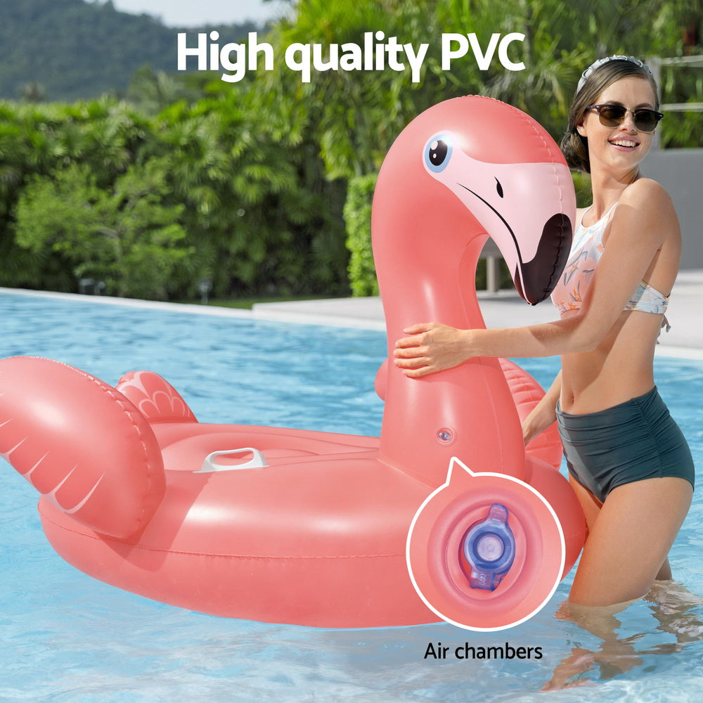 Bestway Flamingo Float Rider Inflatable Ride On Floating Pool Lounger 148x127CM