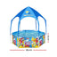 Bestway Kids Pool 183x51cm Steel Frame Swimming Play Pools Canopy 930L