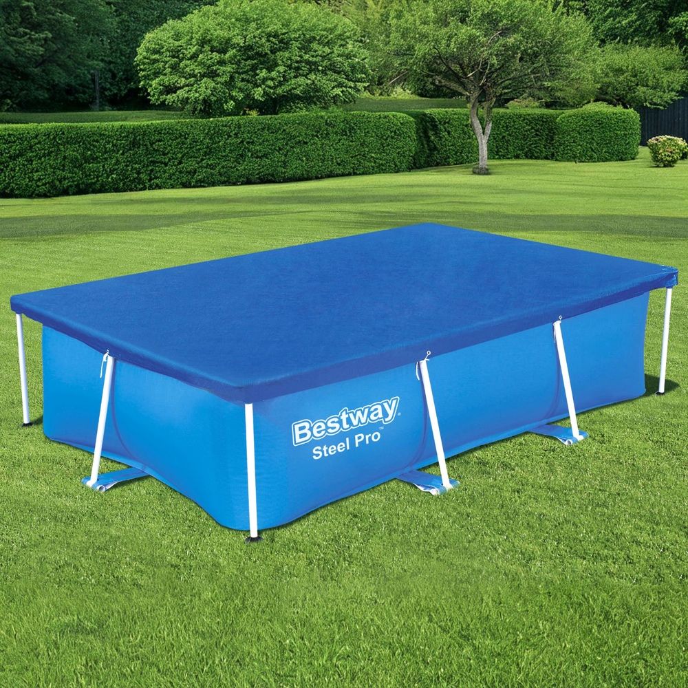 Bestway Pool Cover 264x174cm Rectangle Swimming Pool PE Shelter Fits 259x170cm Pools