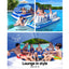 Bestway Pool Float Island Inflatable Lounge 6-person Seat Canopy