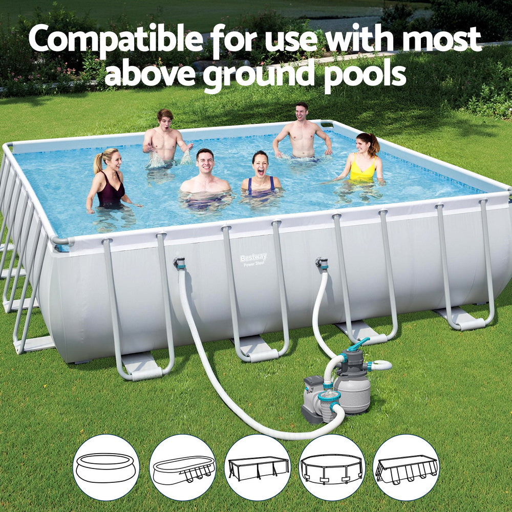 Bestway Pool Pump Sand Filter 1600GPH 6056L/H Pools Flowclear Filters
