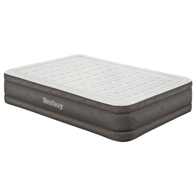 Bestway Queen Air Mattress with Built-in Pump Fortech Inflatable Bed 46cm