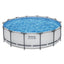 Bestway Swimming Pools 427cm x 107cm Steel Above Ground Round Backyard Pool Set White
