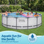 Bestway Swimming Pools 427cm x 107cm Steel Above Ground Round Backyard Pool Set White