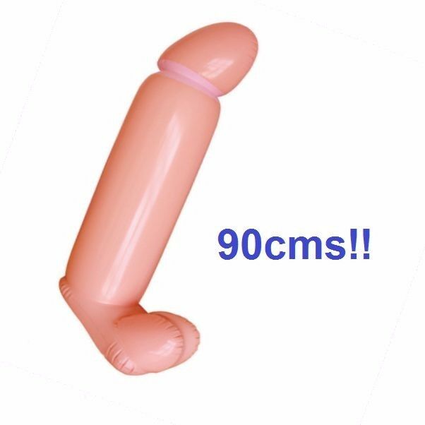 Blow Up Large Inflatable Penis Dick Willy Hens Night Games Fun Party + Straws
