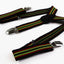 Boys Adjustable Black, Red & Lime Green Striped Patterned Suspenders