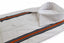 Boys Adjustable Black, White & Orange Striped Patterned Suspenders